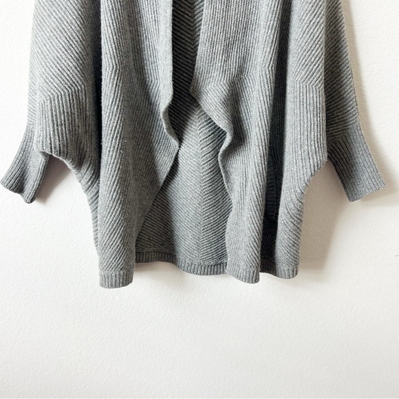Madewell Heather Gray Women's 100% Merino Wool Sculptor Open Cardigan Sz M/L - Picture 7 of 15